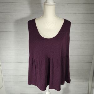 1XL Purple Babydoll Tank Top